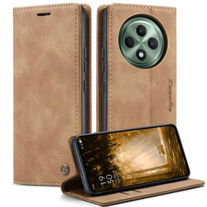 For OPPO Reno12 F /12 FS 5G CaseMe 013 Multifunctional Horizontal Flip Leather Phone Case(Brown) by CaseMe