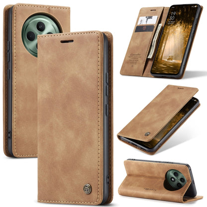 For OPPO Reno12 F /12 FS 5G CaseMe 013 Multifunctional Horizontal Flip Leather Phone Case(Brown) by CaseMe