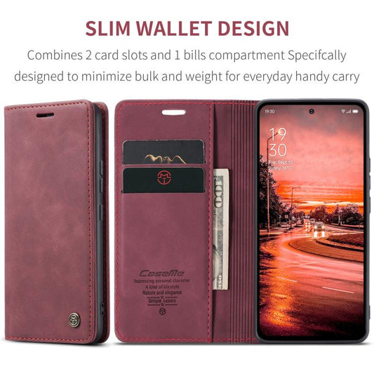 For OPPO Reno12 F /12 FS 5G CaseMe 013 Multifunctional Horizontal Flip Leather Phone Case(Red) by CaseMe