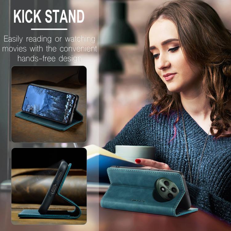 For OPPO Reno12 F /12 FS 5G CaseMe 013 Multifunctional Horizontal Flip Leather Phone Case(Blue) by CaseMe