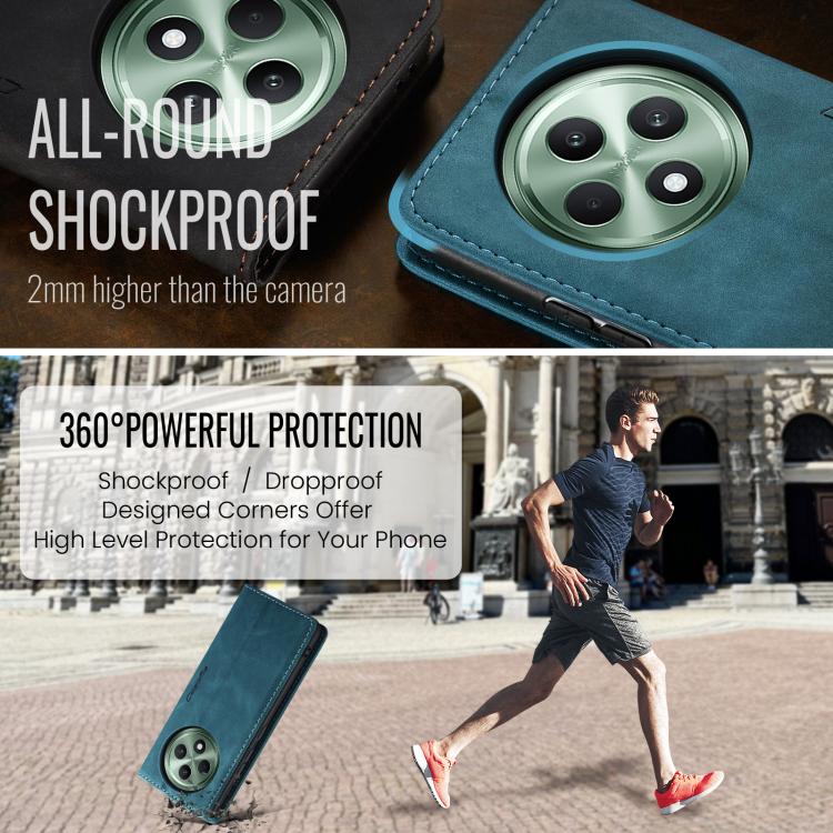 For OPPO Reno12 F /12 FS 5G CaseMe 013 Multifunctional Horizontal Flip Leather Phone Case(Blue) by CaseMe