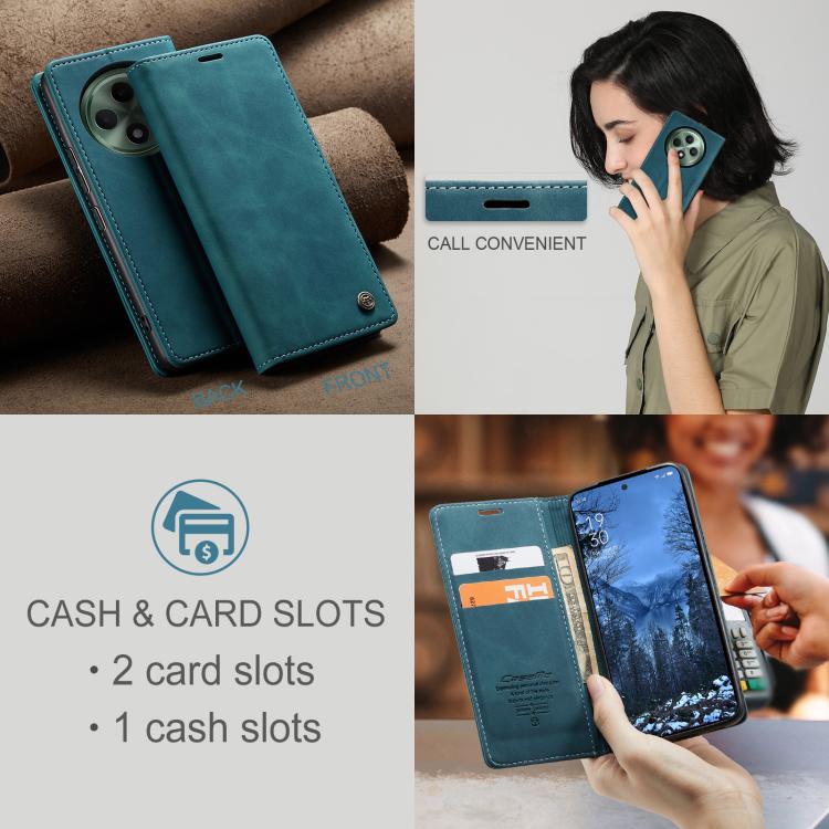 For OPPO Reno12 F /12 FS 5G CaseMe 013 Multifunctional Horizontal Flip Leather Phone Case(Blue) by CaseMe