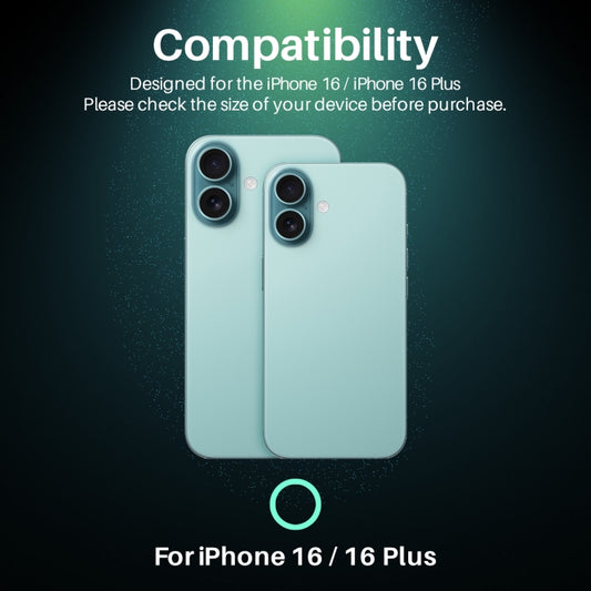 For iPhone 16 / 16 Plus NORTHJO Camera Lens Protector Glitter Ring 3D Tempered Glass Film(Colorful) by NORTHJO