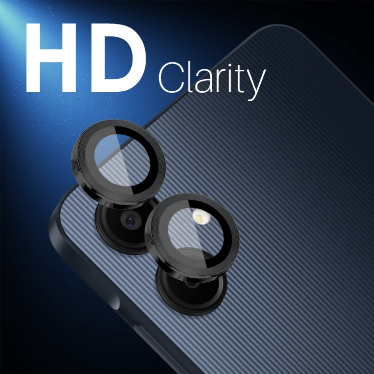 For Samsung Galaxy A06 4G NORTHJO Camera Lens Protector CD Metal Ring Tempered Glass Film(Black) - Galaxy Tempered Glass by NORTHJO | Online Shopping UK | buy2fix