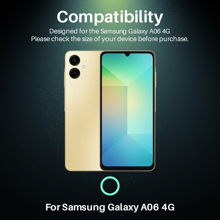 For Samsung Galaxy A06 4G NORTHJO Camera Lens Protector CD Metal Ring Tempered Glass Film(Gold) - Galaxy Tempered Glass by NORTHJO | Online Shopping UK | buy2fix