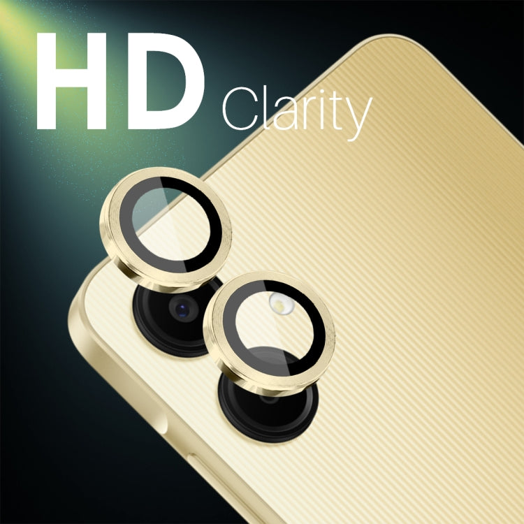 For Samsung Galaxy A06 4G NORTHJO Camera Lens Protector CD Metal Ring Tempered Glass Film(Gold) - Galaxy Tempered Glass by NORTHJO | Online Shopping UK | buy2fix