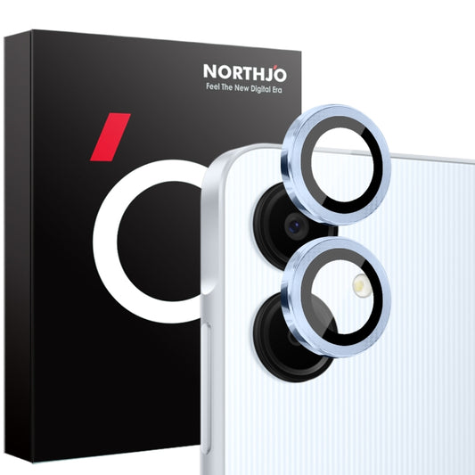 For Samsung Galaxy A06 4G NORTHJO Camera Lens Protector CD Metal Ring Tempered Glass Film(Blue) - Galaxy Tempered Glass by NORTHJO | Online Shopping UK | buy2fix