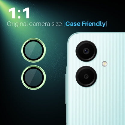 For Samsung Galaxy A06 4G NORTHJO Camera Lens Protector CD Metal Ring Tempered Glass Film(Green) - Galaxy Tempered Glass by NORTHJO | Online Shopping UK | buy2fix