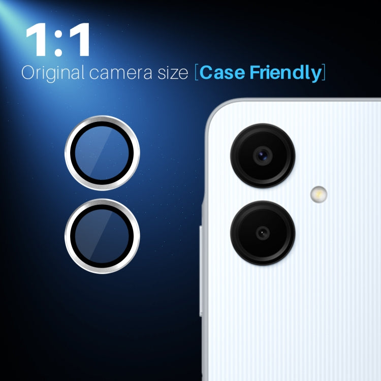 For Samsung Galaxy A06 4G NORTHJO Camera Lens Protector CD Metal Ring Tempered Glass Film(Silver) - Galaxy Tempered Glass by NORTHJO | Online Shopping UK | buy2fix