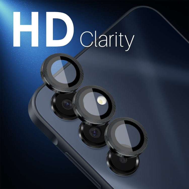 For Samsung Galaxy A16 5G NORTHJO Camera Lens Protector CD Metal Ring Tempered Glass Film(Black) - Galaxy Tempered Glass by NORTHJO | Online Shopping UK | buy2fix
