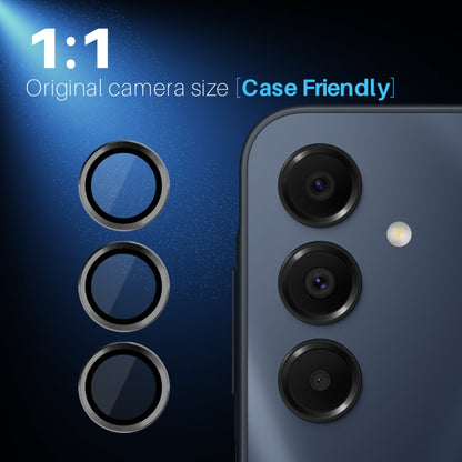 For Samsung Galaxy A16 5G NORTHJO Camera Lens Protector CD Metal Ring Tempered Glass Film(Black) - Galaxy Tempered Glass by NORTHJO | Online Shopping UK | buy2fix