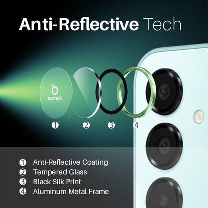 For Samsung Galaxy A16 5G NORTHJO Camera Lens Protector CD Metal Ring Tempered Glass Film(Green) - Galaxy Tempered Glass by NORTHJO | Online Shopping UK | buy2fix