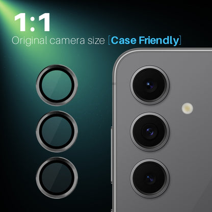 For Samsung Galaxy S24 FE 5G NORTHJO Camera Lens Protector CD Metal Ring Tempered Glass Film(Black) - Galaxy S24 FE 5G Tempered Glass by NORTHJO | Online Shopping UK | buy2fix