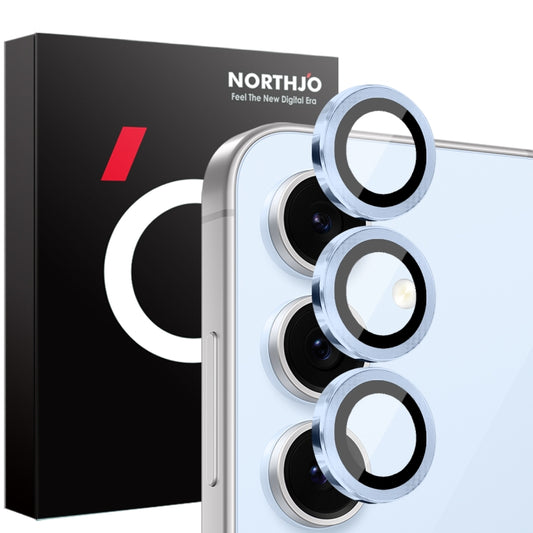 For Samsung Galaxy S24 FE 5G NORTHJO Camera Lens Protector CD Metal Ring Tempered Glass Film(Blue) - Galaxy S24 FE 5G Tempered Glass by NORTHJO | Online Shopping UK | buy2fix