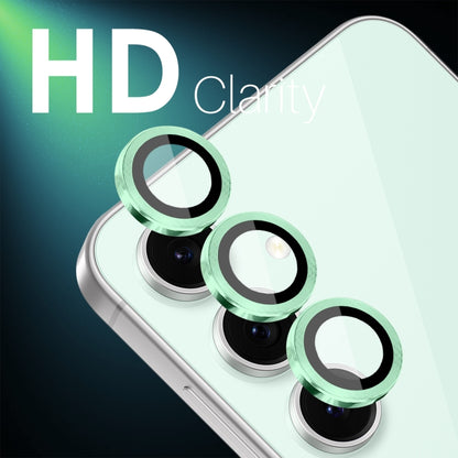 For Samsung Galaxy S24 FE 5G NORTHJO Camera Lens Protector CD Metal Ring Tempered Glass Film(Green) - Galaxy S24 FE 5G Tempered Glass by NORTHJO | Online Shopping UK | buy2fix