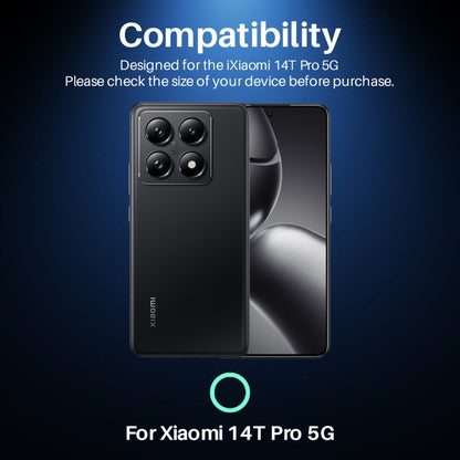 For Xiaomi 14T Pro 5G NORTHJO Camera Lens Protector CD Metal Ring Tempered Glass Film(Black) -  by NORTHJO | Online Shopping UK | buy2fix