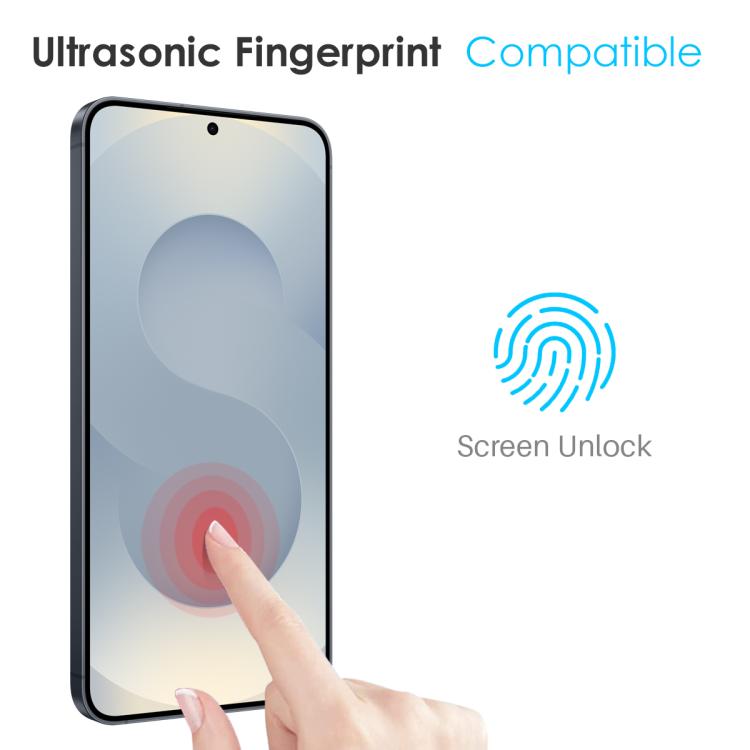 For Samsung Galaxy S25 Edge 5G NORTHJO TPU Case with Screen and Lens Film, Support Fingerprint Unlock(Transparent) - Galaxy S25 Edge 5G Cases by NORTHJO | Online Shopping UK | buy2fix