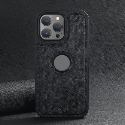 For iPhone 14 Pro Suteni G1 Cross Texture MagSafe Phone Case(Black) - iPhone 14 Pro Cases by Suteni | Online Shopping UK | buy2fix