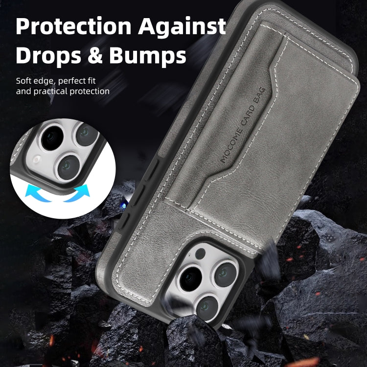 For iPhone 12 Pro Shield Multi-functional MagSafe Card Bag Phone Case(Grey) - iPhone 12 / 12 Pro Cases by buy2fix | Online Shopping UK | buy2fix