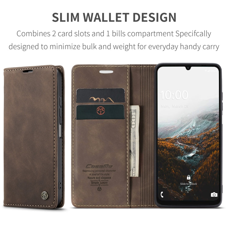 For Samsung Galaxy A07 / A06 CaseMe 013 Multifunctional Horizontal Flip Leather Phone Case(Coffee) by CaseMe