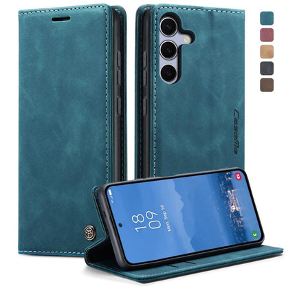 For Samsung Galaxy S25+ 5G CaseMe 013 Multifunctional Horizontal Flip Leather Phone Case(Blue) by CaseMe