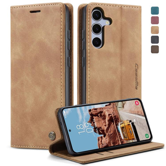 For Samsung Galaxy S25+ 5G CaseMe 013 Multifunctional Horizontal Flip Leather Phone Case(Brown) by CaseMe