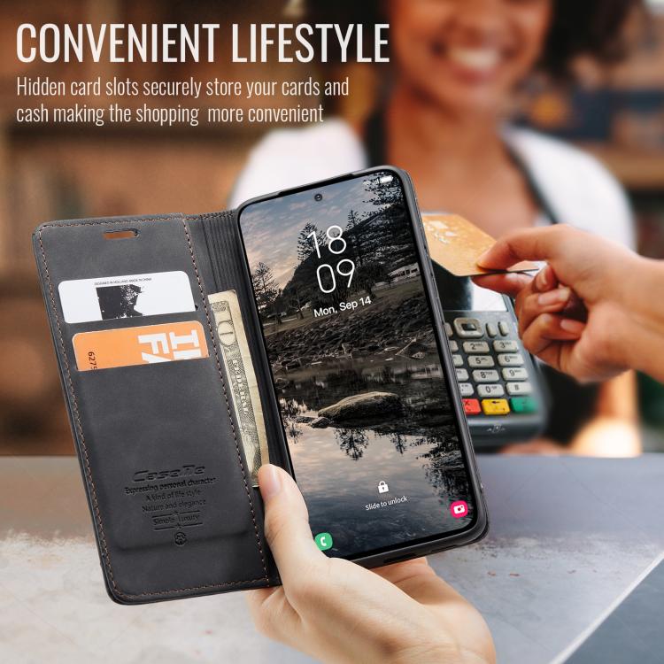 For Samsung Galaxy S25+ 5G CaseMe 013 Multifunctional Horizontal Flip Leather Phone Case(Black) by CaseMe