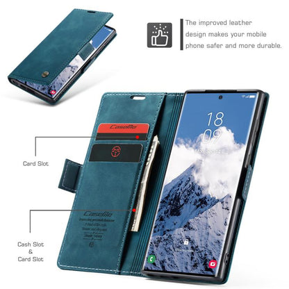 For Samsung Galaxy S25 Ultra 5G CaseMe 013 Multifunctional Horizontal Flip Leather Phone Case(Blue) by CaseMe