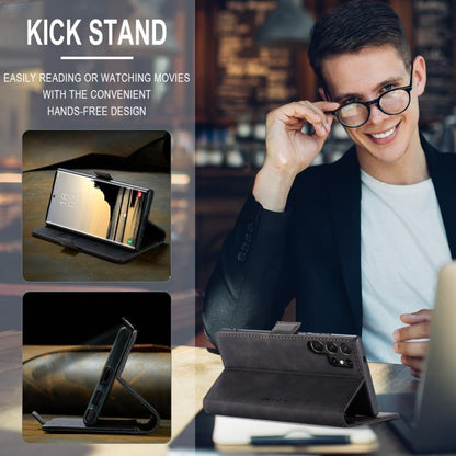 For Samsung Galaxy S25 Ultra 5G CaseMe 013 Multifunctional Horizontal Flip Leather Phone Case(Black) by CaseMe