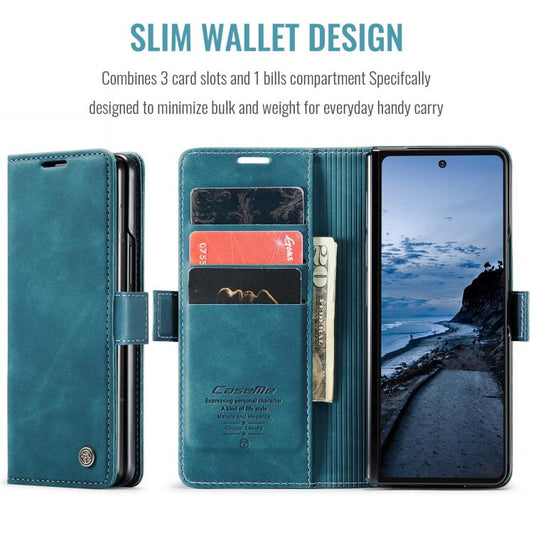 For Samsung Galaxy Z Fold7 CaseMe 013 Multifunctional Horizontal Flip Leather Phone Case(Blue) - Galaxy Z Fold7 5G Cases by CaseMe | Online Shopping UK | buy2fix