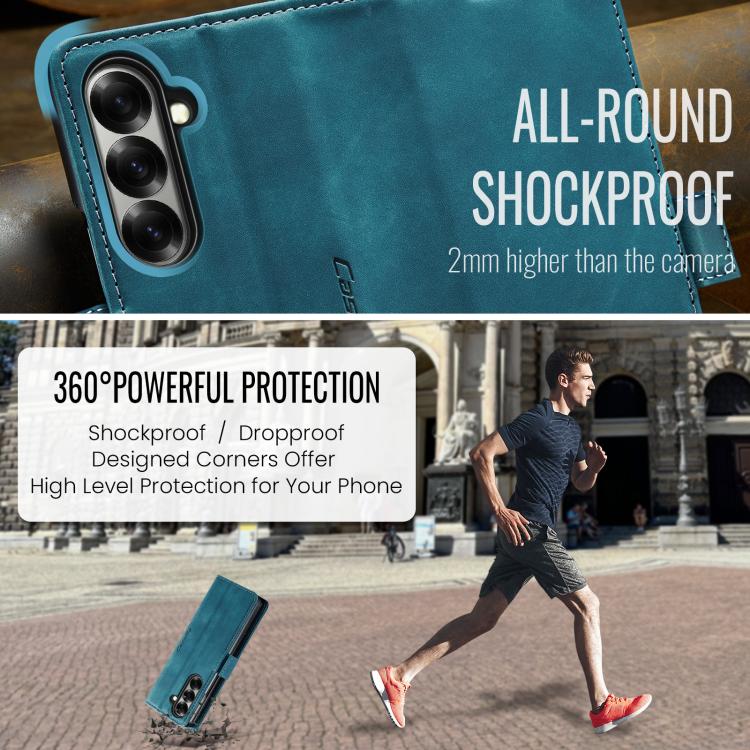For Samsung Galaxy Z Fold7 CaseMe 013 Multifunctional Horizontal Flip Leather Phone Case(Blue) - Galaxy Z Fold7 5G Cases by CaseMe | Online Shopping UK | buy2fix