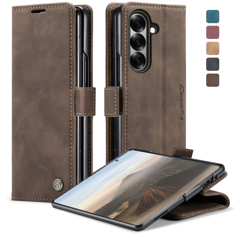 For Samsung Galaxy Z Fold7 CaseMe 013 Multifunctional Horizontal Flip Leather Phone Case(Coffee) - Galaxy Z Fold7 5G Cases by CaseMe | Online Shopping UK | buy2fix