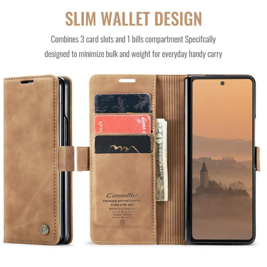 For Samsung Galaxy Z Fold7 CaseMe 013 Multifunctional Horizontal Flip Leather Phone Case(Brown) - Galaxy Z Fold7 5G Cases by CaseMe | Online Shopping UK | buy2fix