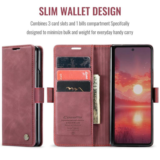 For Samsung Galaxy Z Fold7 CaseMe 013 Multifunctional Horizontal Flip Leather Phone Case(Red) - Galaxy Z Fold7 5G Cases by CaseMe | Online Shopping UK | buy2fix