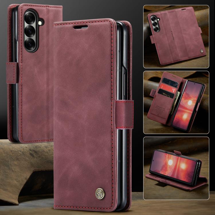For Samsung Galaxy Z Fold7 CaseMe 013 Multifunctional Horizontal Flip Leather Phone Case(Red) - Galaxy Z Fold7 5G Cases by CaseMe | Online Shopping UK | buy2fix