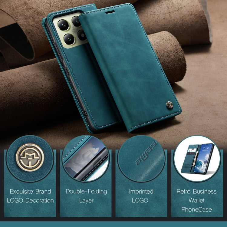 For Xiaomi 14T CaseMe 013 Multifunctional Horizontal Flip Leather Phone Case(Blue) by CaseMe
