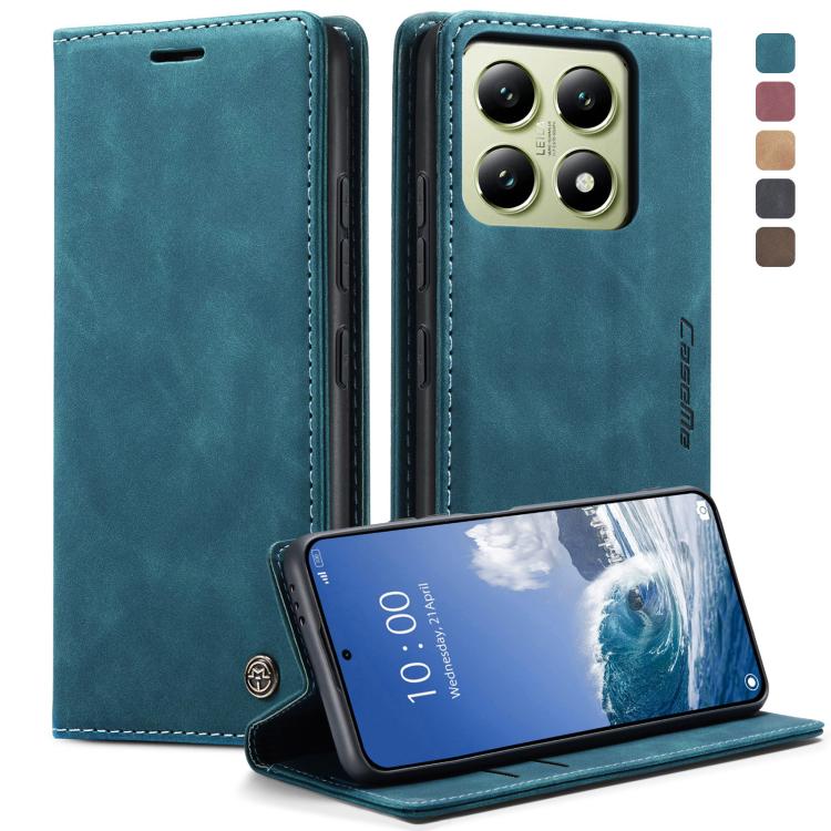 For Xiaomi 14T CaseMe 013 Multifunctional Horizontal Flip Leather Phone Case(Blue) by CaseMe
