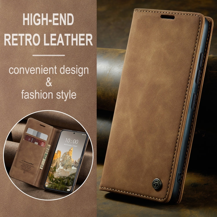 For Xiaomi 14T CaseMe 013 Multifunctional Horizontal Flip Leather Phone Case(Brown) by CaseMe