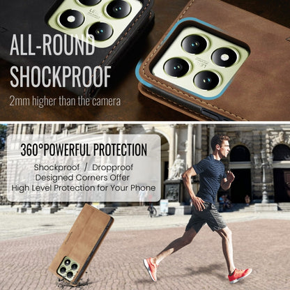 For Xiaomi 14T CaseMe 013 Multifunctional Horizontal Flip Leather Phone Case(Brown) by CaseMe