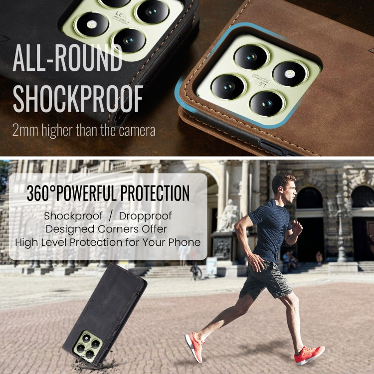 For Xiaomi 14T CaseMe 013 Multifunctional Horizontal Flip Leather Phone Case(Black) by CaseMe