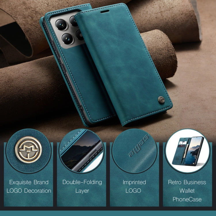 For Xiaomi 14T Pro CaseMe 013 Multifunctional Horizontal Flip Leather Phone Case(Blue) by CaseMe