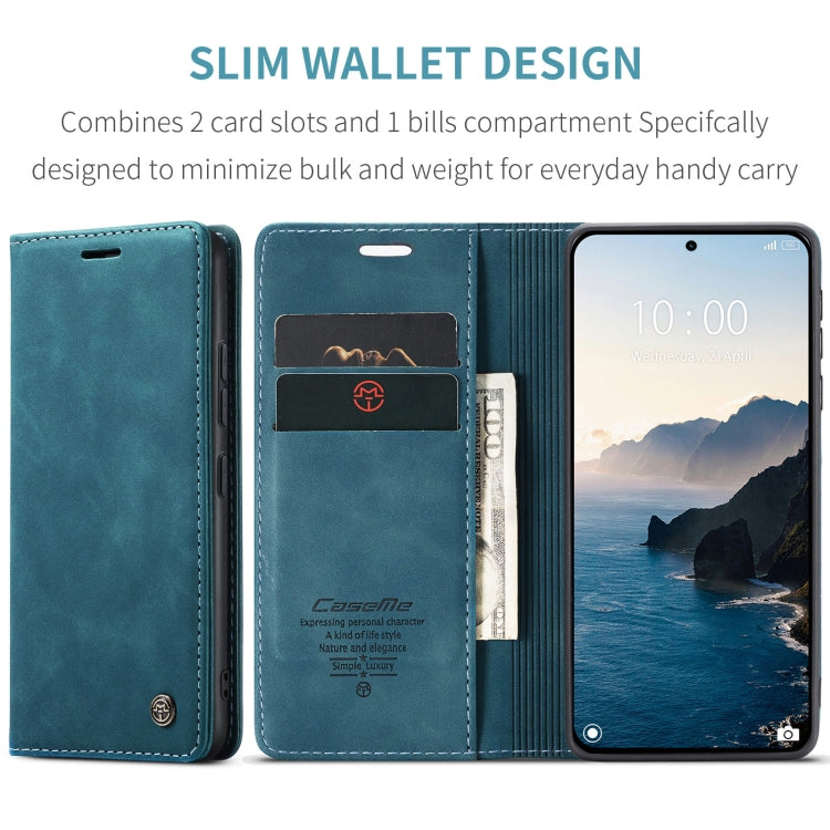 For Xiaomi 14T Pro CaseMe 013 Multifunctional Horizontal Flip Leather Phone Case(Blue) by CaseMe