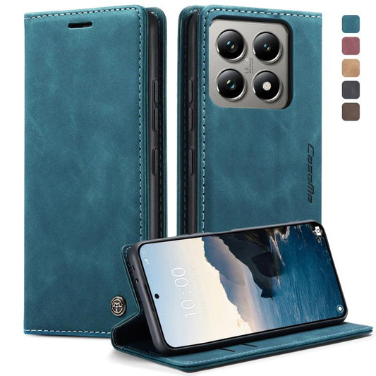 For Xiaomi 14T Pro CaseMe 013 Multifunctional Horizontal Flip Leather Phone Case(Blue) by CaseMe