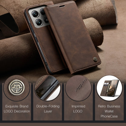 For Xiaomi 14T Pro CaseMe 013 Multifunctional Horizontal Flip Leather Phone Case(Coffee) by CaseMe