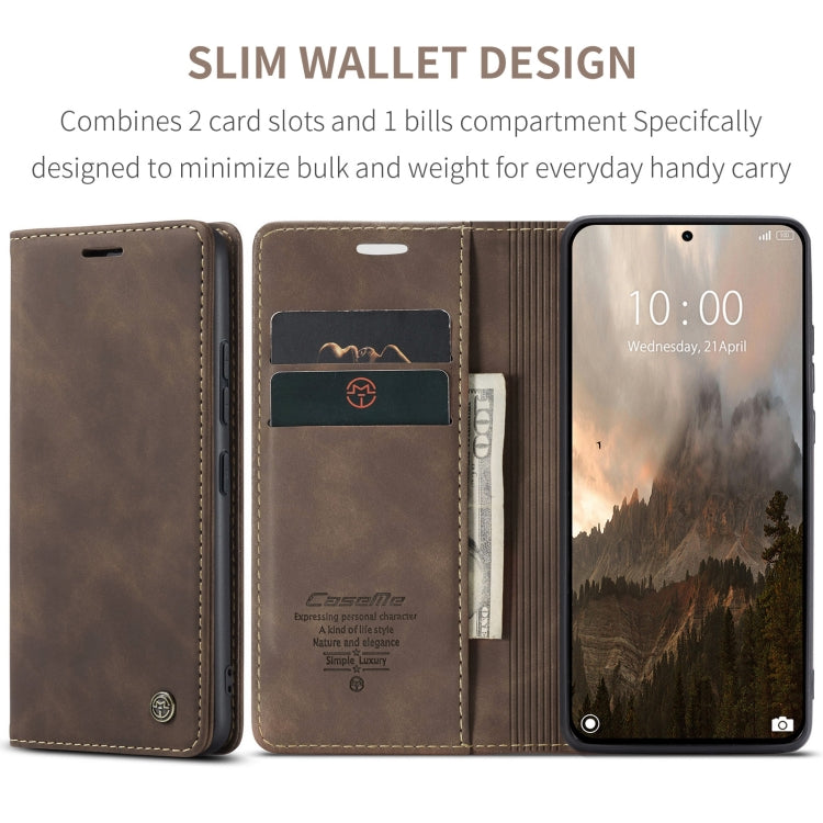 For Xiaomi 14T Pro CaseMe 013 Multifunctional Horizontal Flip Leather Phone Case(Coffee) by CaseMe