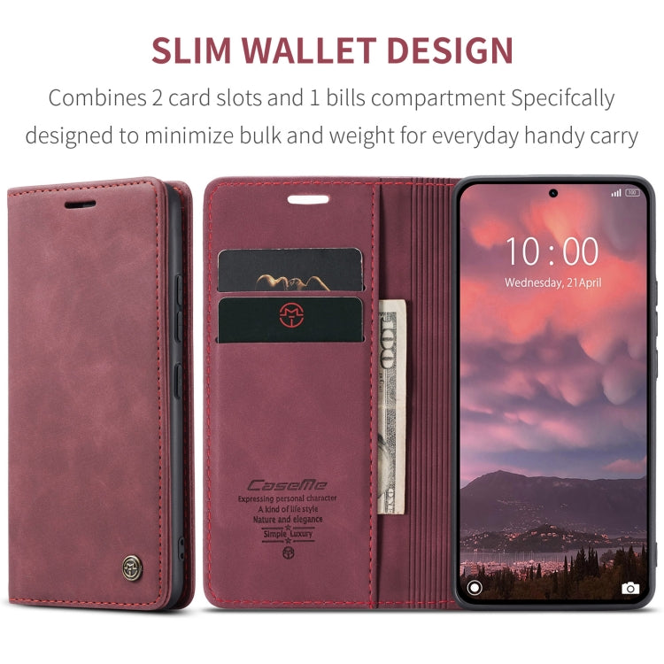 For Xiaomi 14T Pro CaseMe 013 Multifunctional Horizontal Flip Leather Phone Case(Red) - 14T Pro Cases by CaseMe | Online Shopping UK | buy2fix