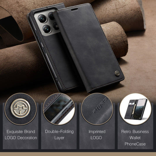 For Xiaomi 14T Pro CaseMe 013 Multifunctional Horizontal Flip Leather Phone Case(Black) by CaseMe