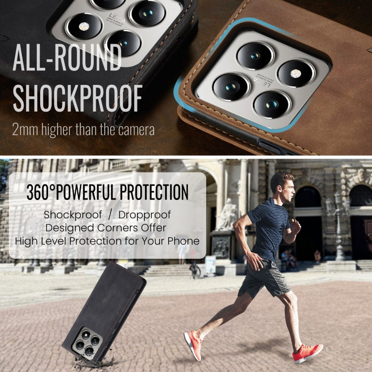 For Xiaomi 14T Pro CaseMe 013 Multifunctional Horizontal Flip Leather Phone Case(Black) by CaseMe