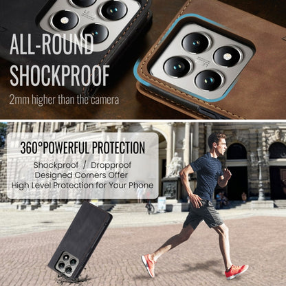 For Xiaomi 14T Pro CaseMe 013 Multifunctional Horizontal Flip Leather Phone Case(Black) by CaseMe