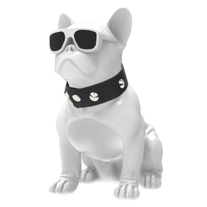 CH-M10 Bulldog Shape Stereo Wireless Bluetooth Speaker, Support TF Card / U Disk / FM(White) - Desktop Speaker by buy2fix | Online Shopping UK | buy2fix